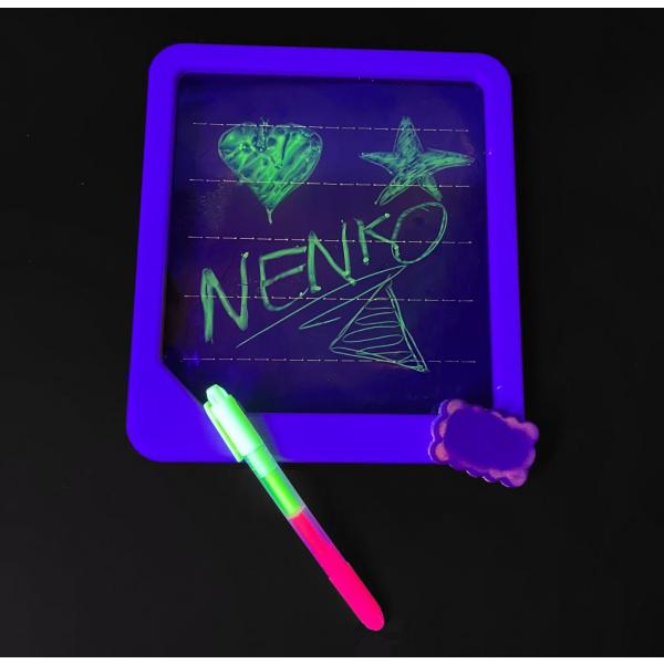 Tekenbord Neon Glow met Stift en Spons